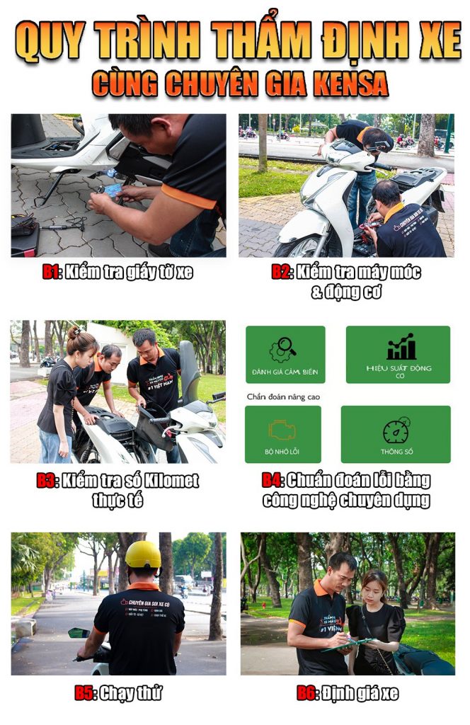 Quy trình kiểm tra xe máy cũ