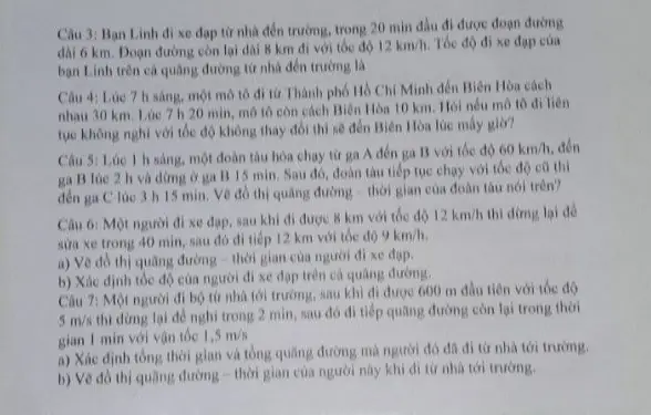 Bạn Linh Đi Xe Đạp Từ Nhà Đến Trường
