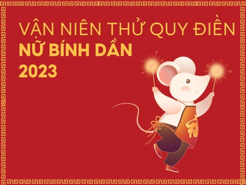 Vận niên Thử Quy Điền nữ Bính Dần 1986