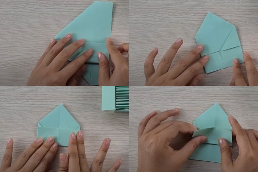 Các bước mô tả tạo phần đáy hộp.