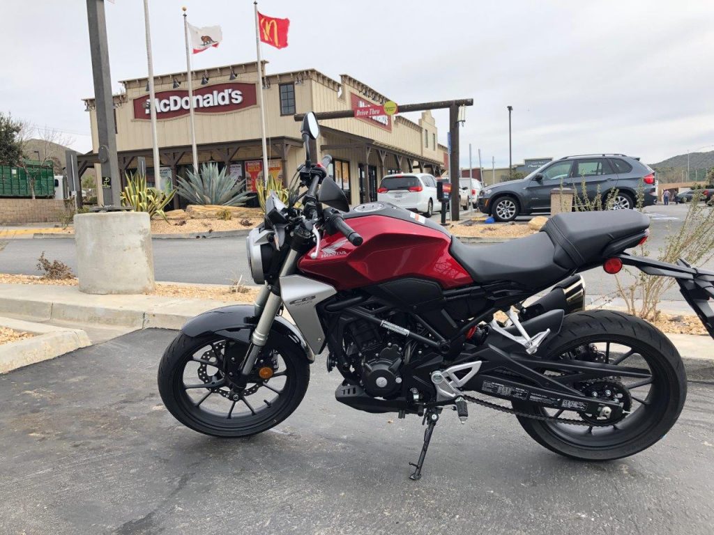 2019 Honda CB300R mirror.