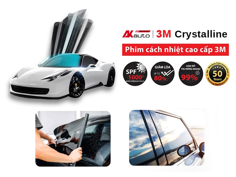 Phim cách nhiệt 3M Crystalline BLK quang học với cấu tạo 200 lớp