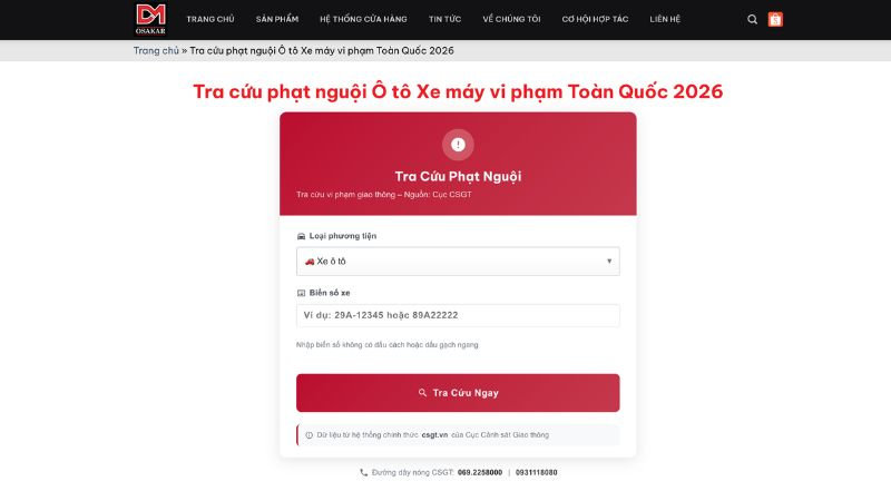 Tra cứu tại công cụ OSAKAR