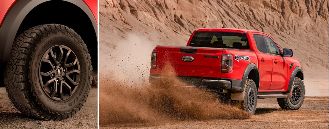 thiết kế địa hình phần đuôi xe Ford Ranger Raptor 2023 mới