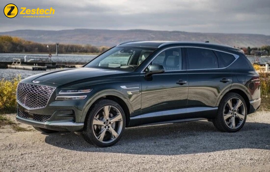 Những đường gân nổi trên thân xe Genesis GV80 cực kỳ ấn tượng