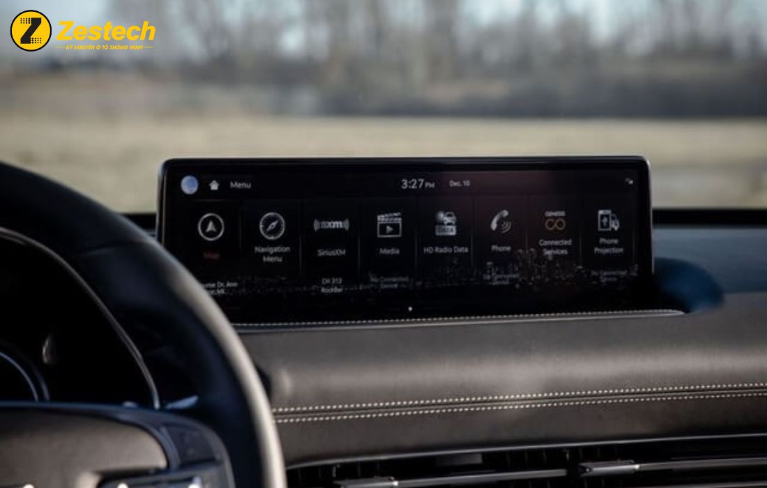 Genesis GV80 sở hữu màn hình giải trí cực lớn