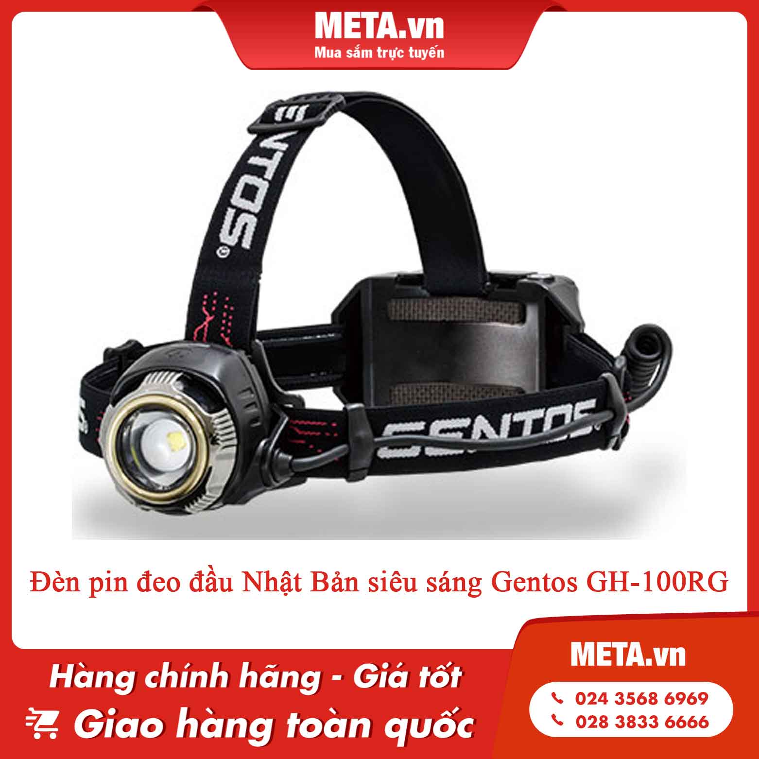 Mua ngay Đèn pin đeo đầu Nhật Bản Gentos HL-186R