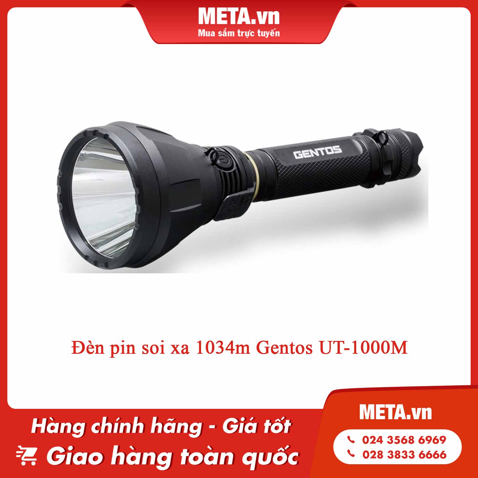 Mua ngay Đèn pin đeo đầu Nhật Bản siêu sáng Gentos GH-100RG
