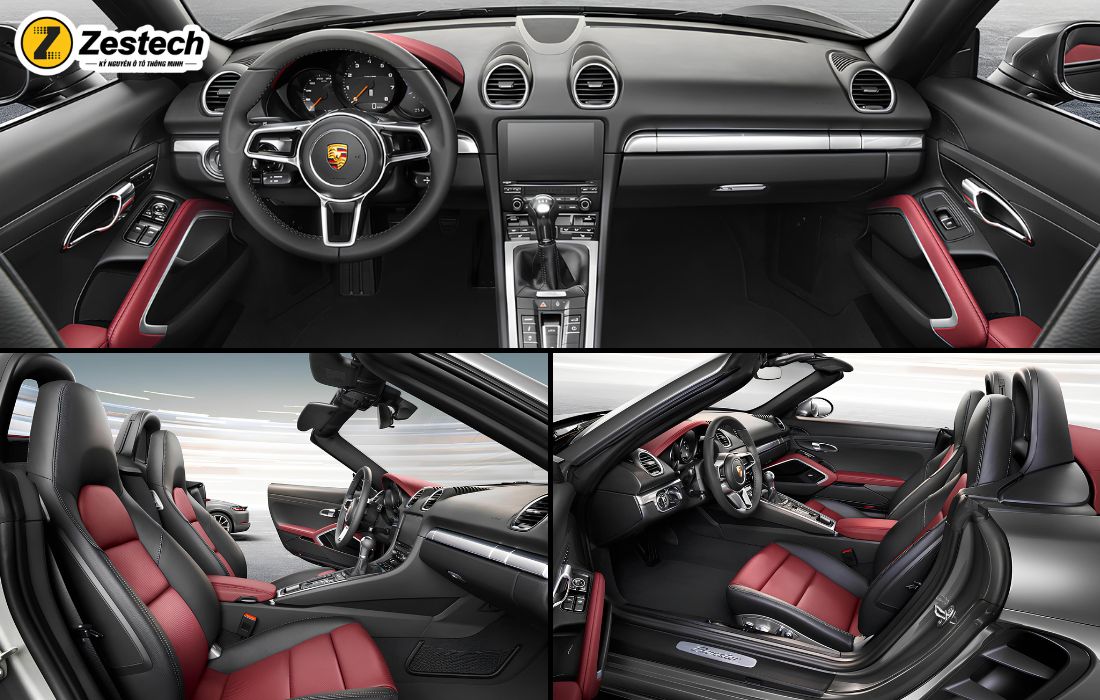 Thiết kế nội thất của xe Porsche 718 Boxster