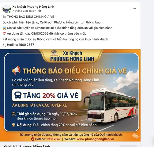 Giá Vé Xe Đi Nhà Xe Linh Phương