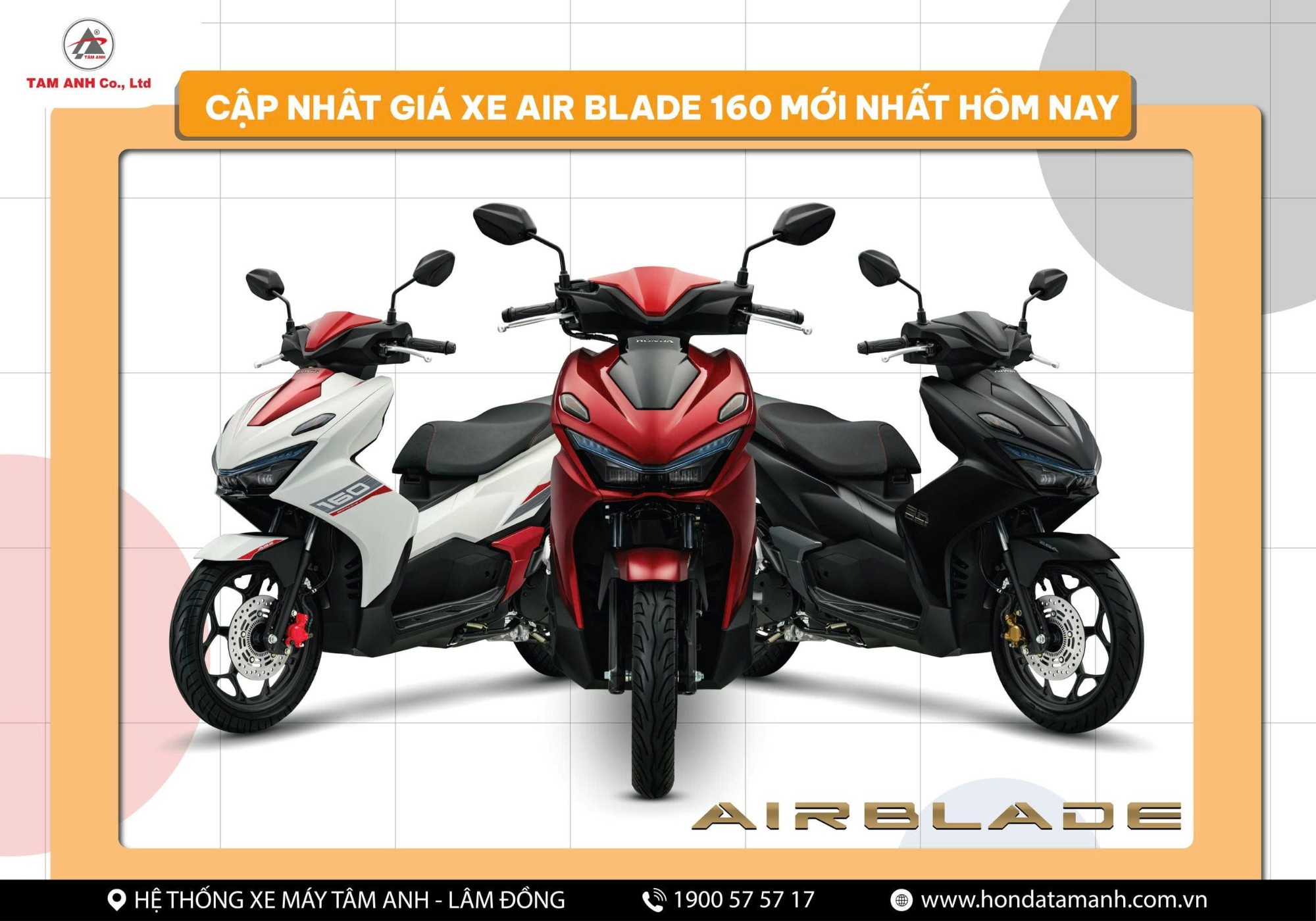 Cập nhật giá xe Air Blade mới nhất hôm nay, bảng giá chi tiết