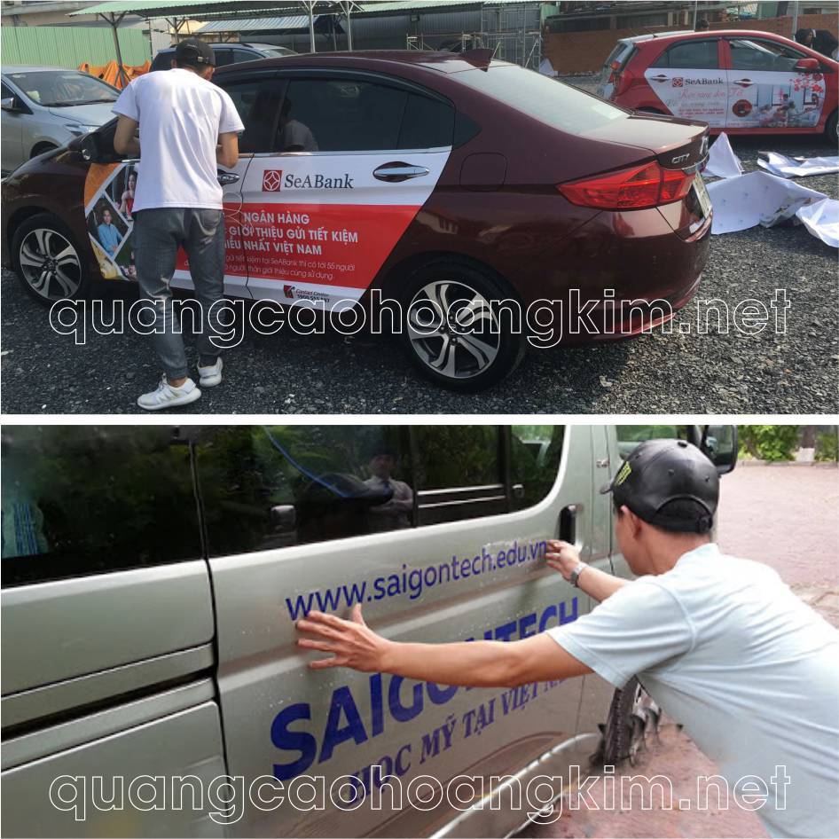 dan decal xe oto xe hoi quang cao 5 - DÁN DECAL XE OTO (Ô TÔ CON), XE HƠI QUẢNG CÁO ĐẸP