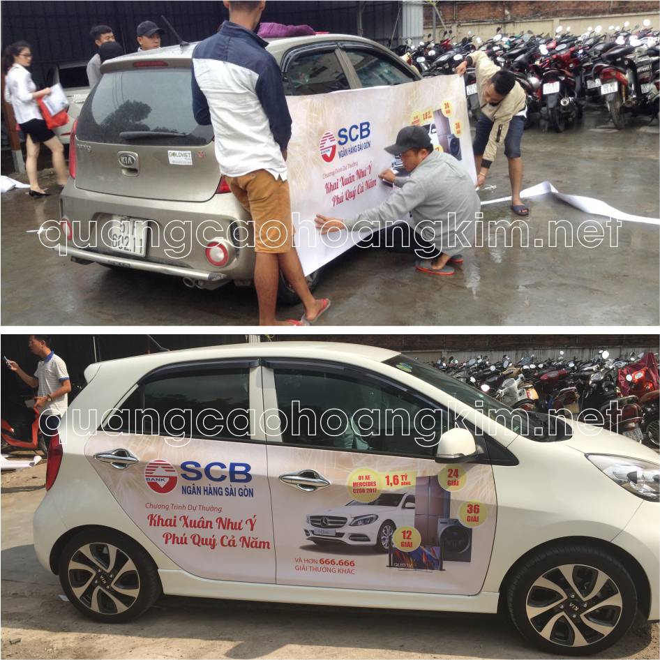 dan decal xe oto xe hoi quang cao 2 - DÁN DECAL XE OTO (Ô TÔ CON), XE HƠI QUẢNG CÁO ĐẸP