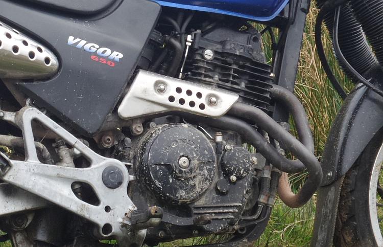 The big single cylinder engine in the Vigor is full of character