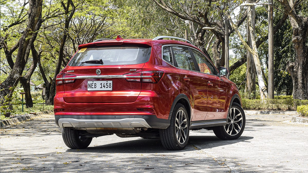 The MG RX5 Angled Rear View