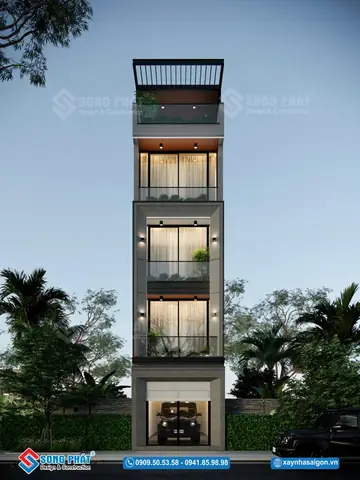 Nhà Phố Rộng Để Xe Hơi Phòng Khách