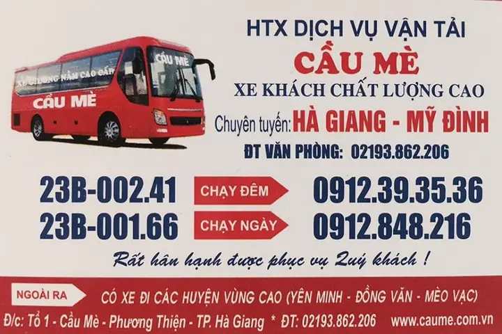 Nhà Xe Cầu Mè Hà Giang Đồng Văn
