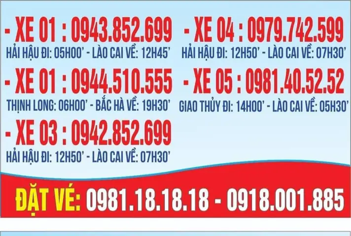 Nhà Xe Duy Duy Hải Hậu Lào Cai