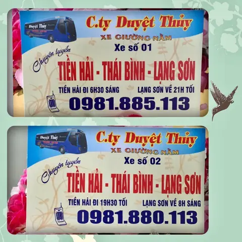 Nhà Xe Duyệt Thủy Thái Bình Lạng Sơn