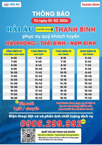 Nhà Xe Hải Âu Hải Phòng Nam Định
