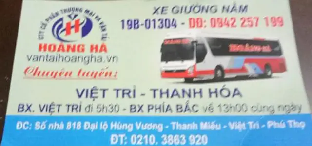 Nhà Xe Hoàng Hà Việt Trì Thanh Hoá