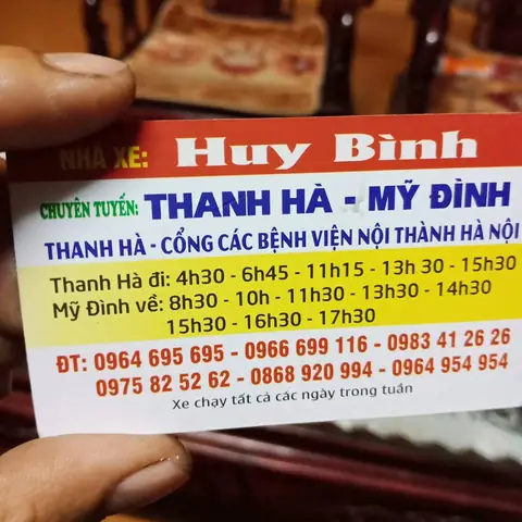 Nhà Xe Huy Bình Thanh Hà Hải Dương