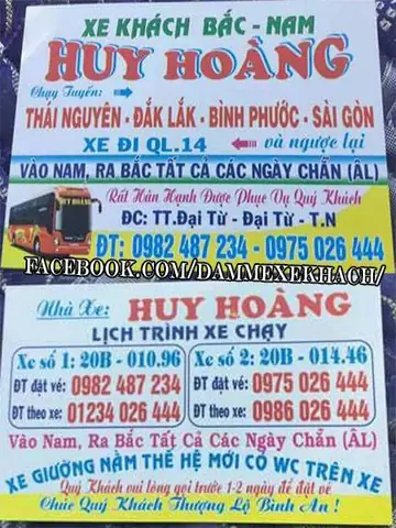 Nhà Xe Huy Hoàng Thái Bình Hải Dương