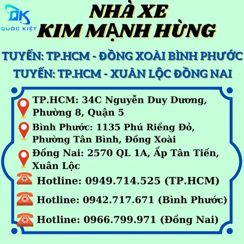 Nhà Xe Kim Mạnh Hùng Đồng Xoài Bình Phước