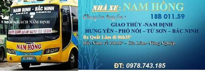 Nhà Xe Nam Hồng Giao Thuỷ Bắc Ninh