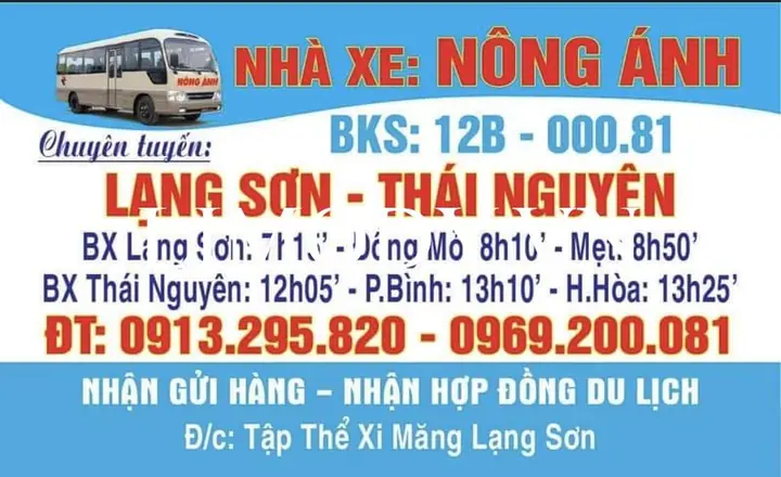 Nhà Xe Sâm Hảo Lạng Sơn Thái Nguyên