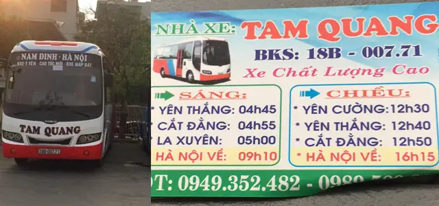 Nhà Xe Tam Quang Ý Yên Nam Định