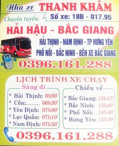 Nhà Xe Thanh Khâm Hải Hậu Hưng Yên