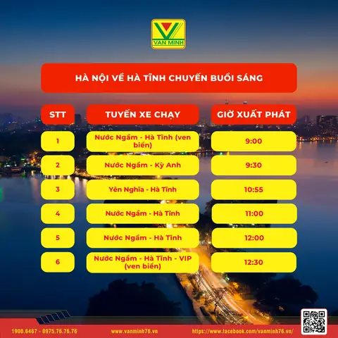 Nhà Xe Từ Hà Nội Về Hà Tĩnh