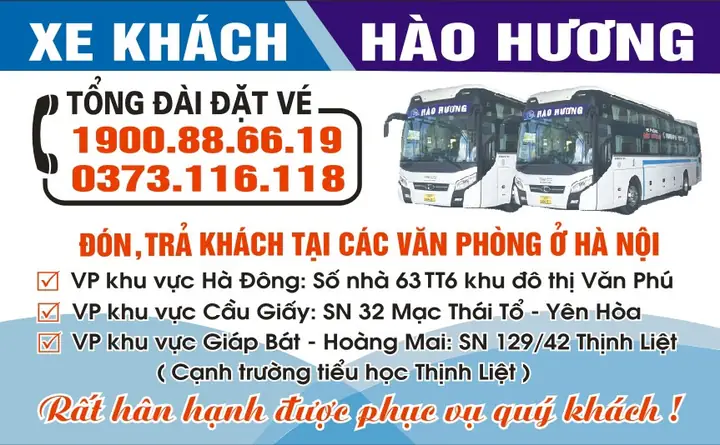 Số Điện Thoại Bàn Nhà Xe Hào Hương