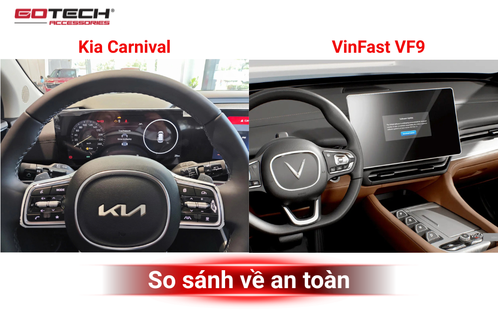 So sánh Kia Carnival và VinFast VF9 về an toàn
