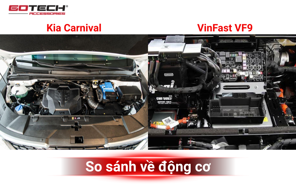So sánh Kia Carnival và VinFast VF9 về động cơ