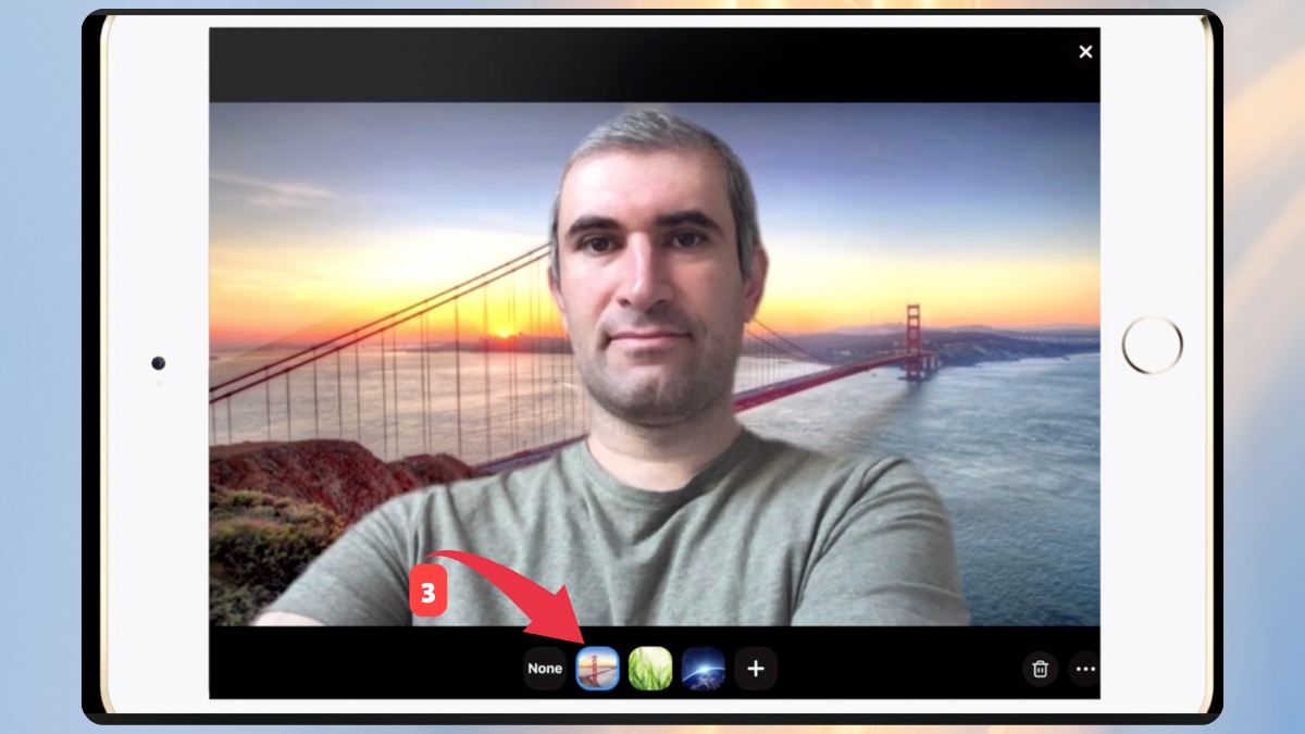 Cách đổi background trong Zoom trên iPad bước 3