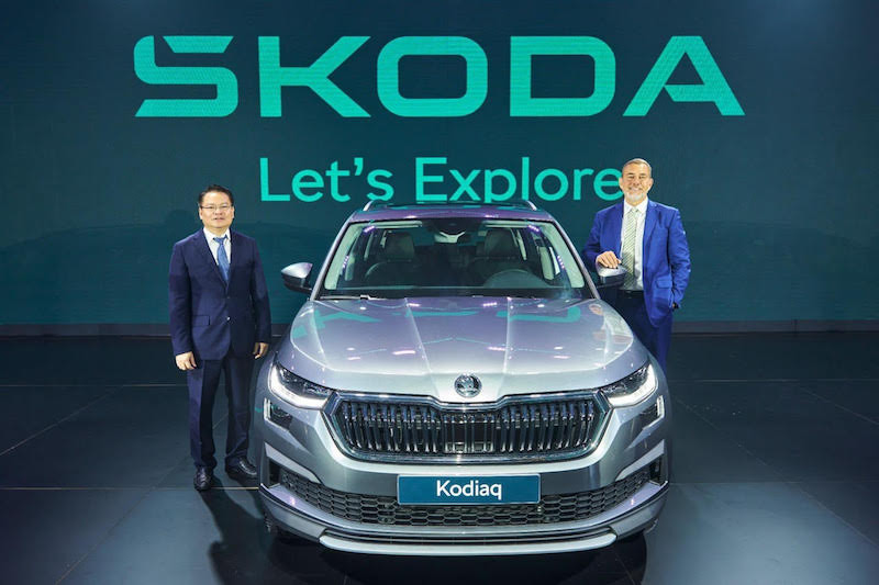 Thứ trưởng Công thương Đỗ Thắng Hải phát biểu tại lễ ra mắt thương hiệu xe Skoda tại Việt Nam.