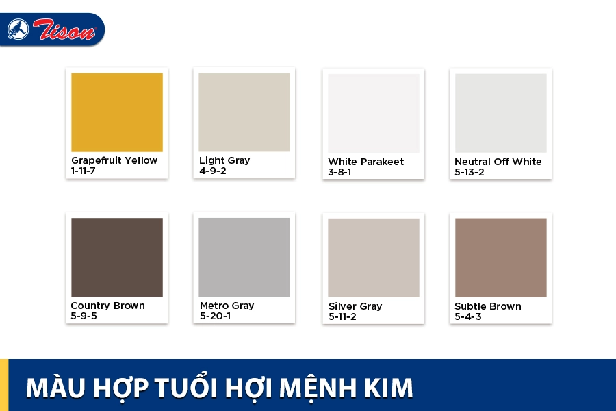 Màu hợp tuổi Hợi mệnh Kim năm 2023