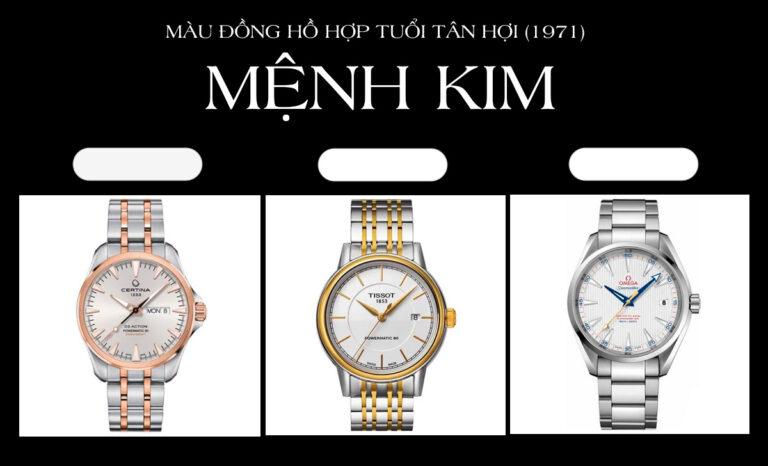 màu đồng hồ hợp tuổi Ất Hợi