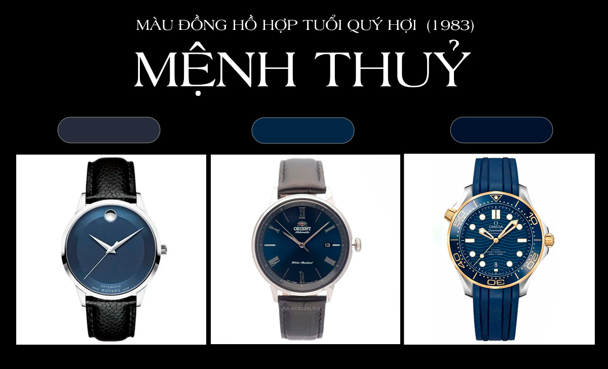 màu đồng hồ hợp tuổi Đinh Hợi