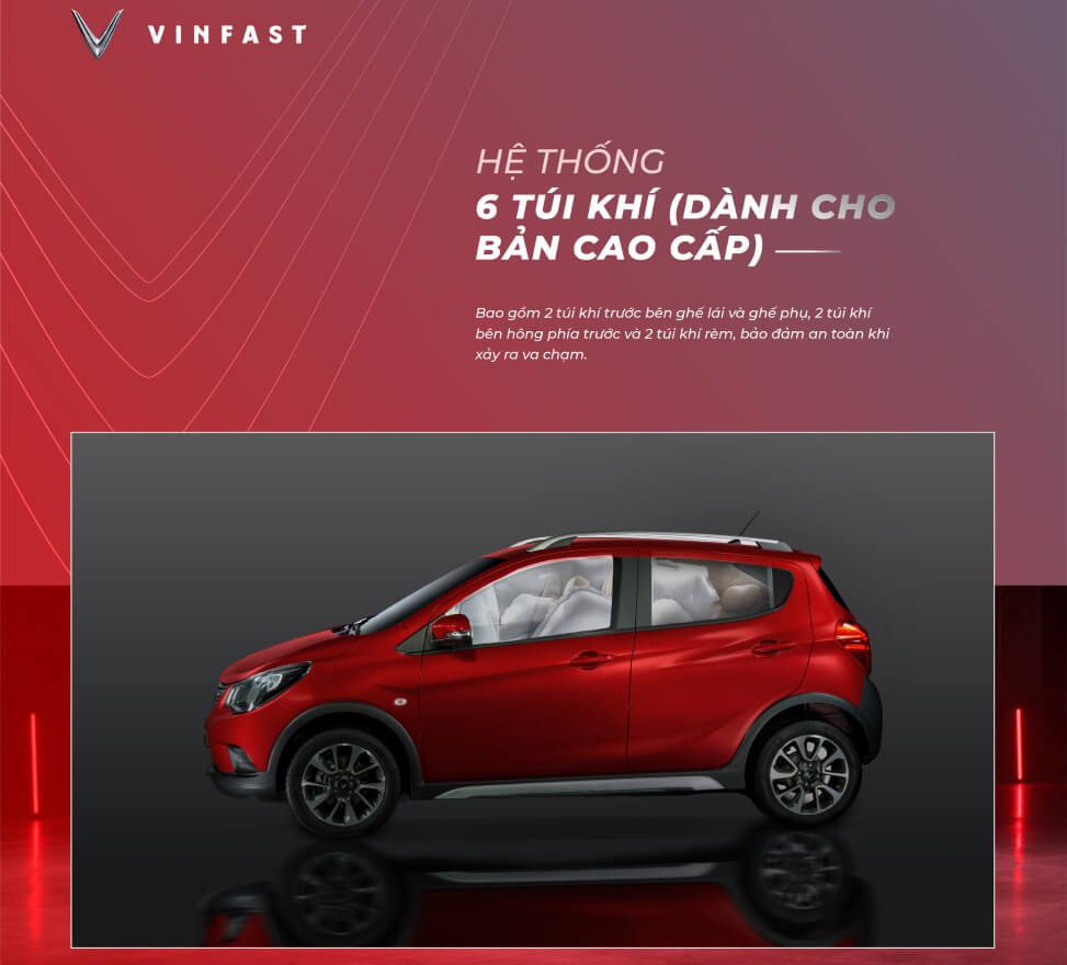 Đánh giá xe VinFast Fadil (bản cao cấp) trang bị 6 túi khí độc quyền trong phân khúc xe hạng A