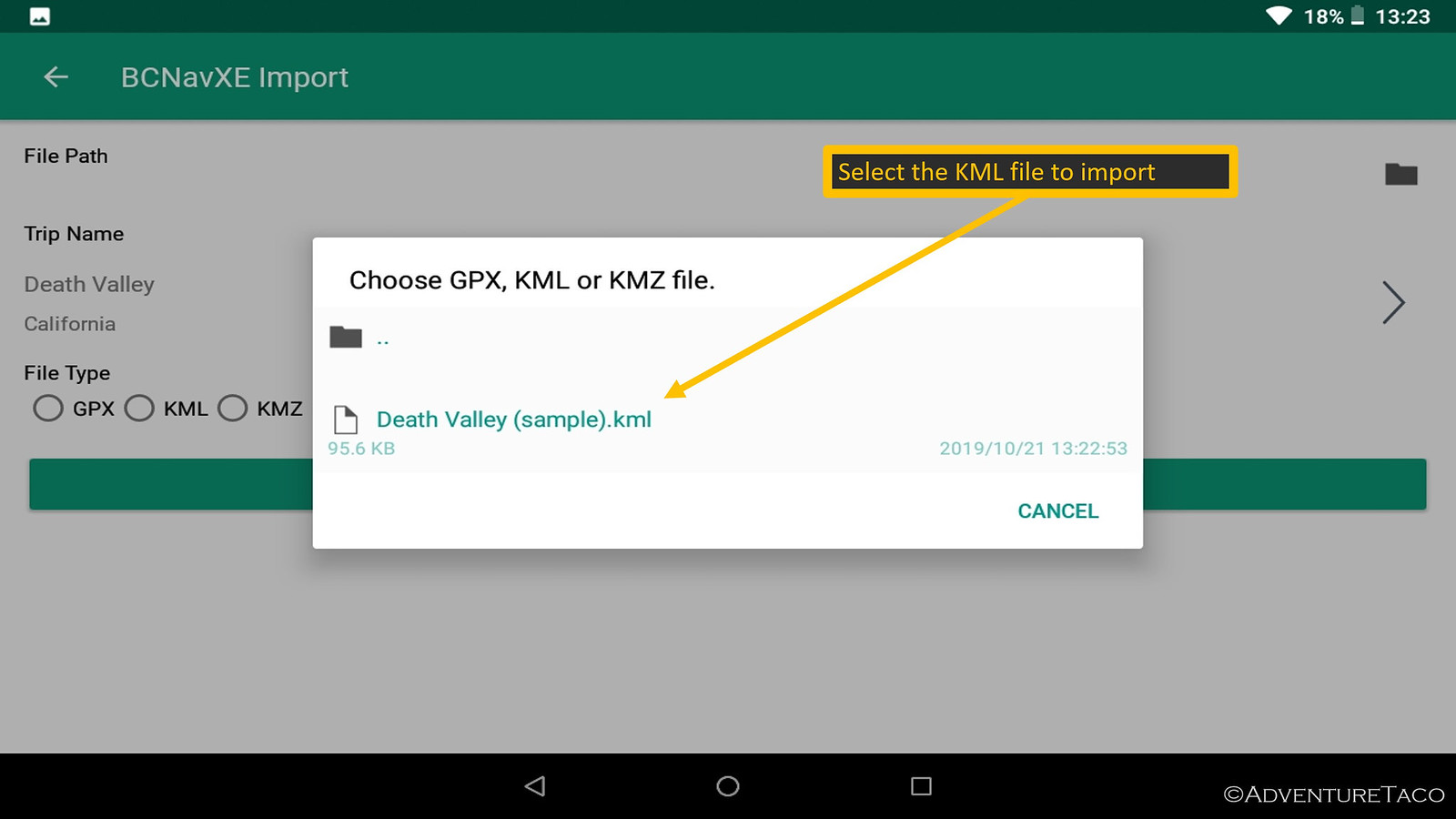 Route Planning with Backcountry Navigator XE