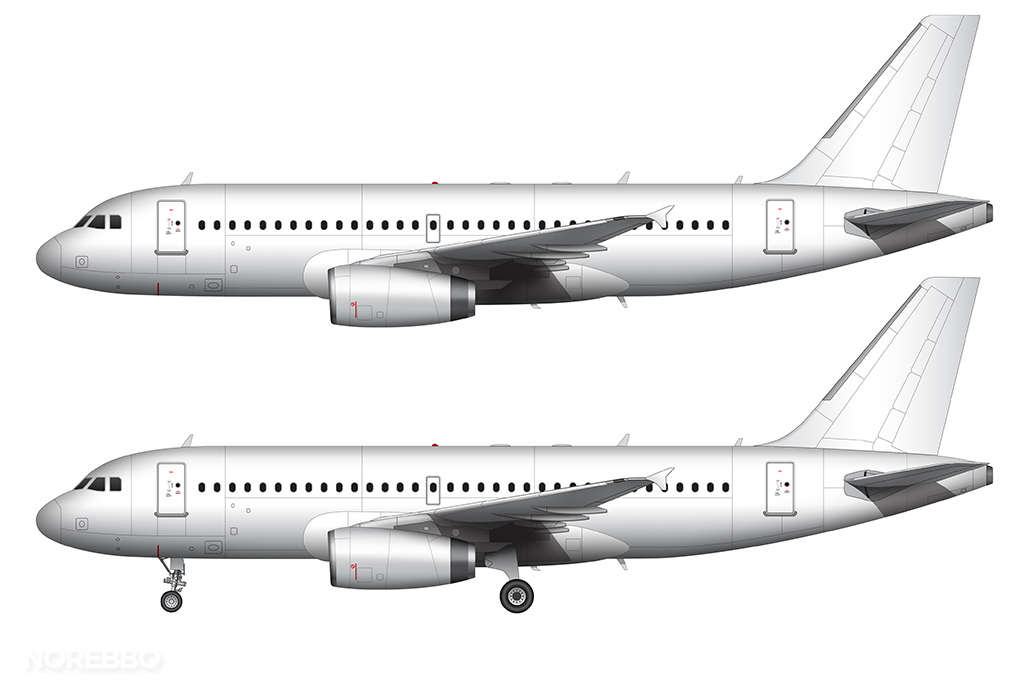 shaded white blank a320