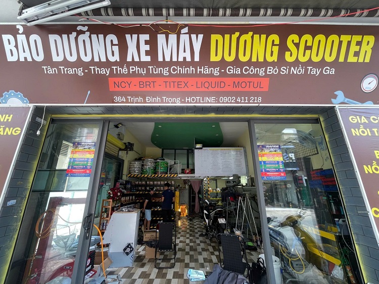 bảng hiệu sữa xe máy bằng bạt hiflex