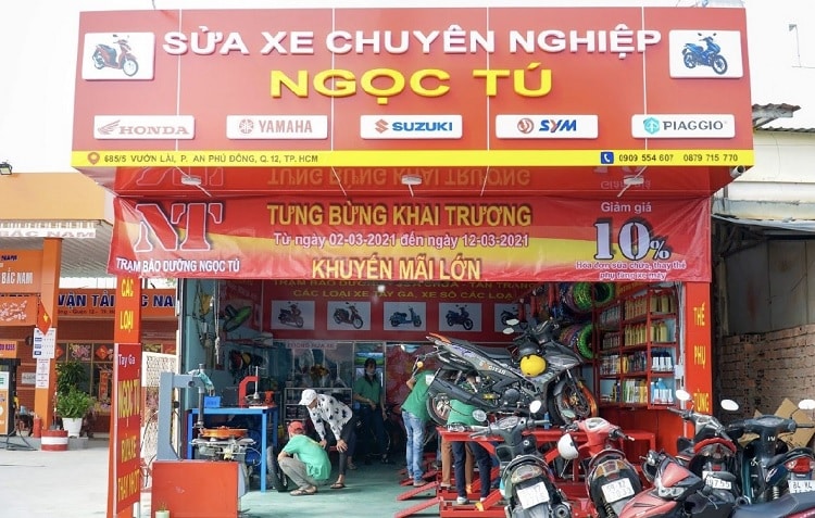 bảng hiệu sữa chửa xe máy