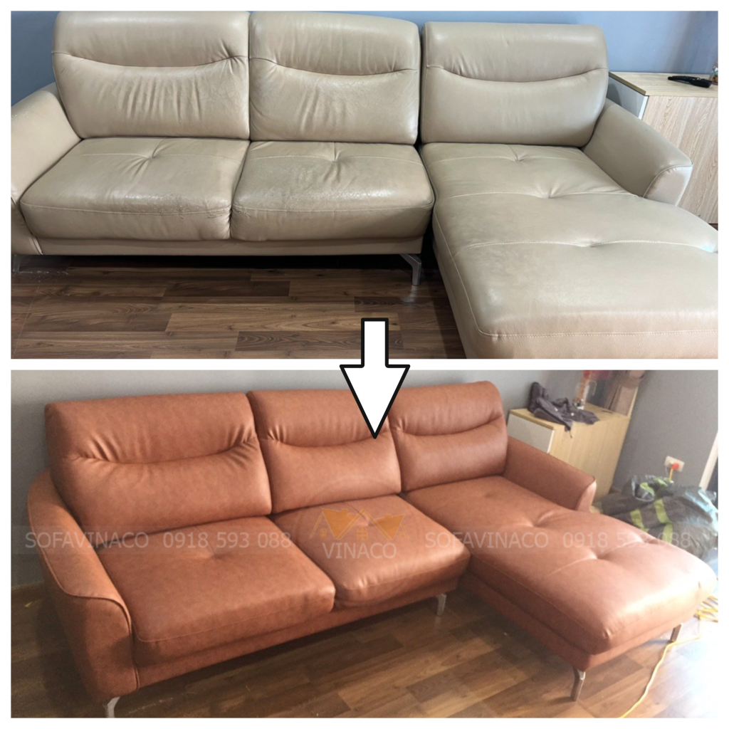 Bọc lại ghế sofa tại KĐT Louis Hoàng Mai