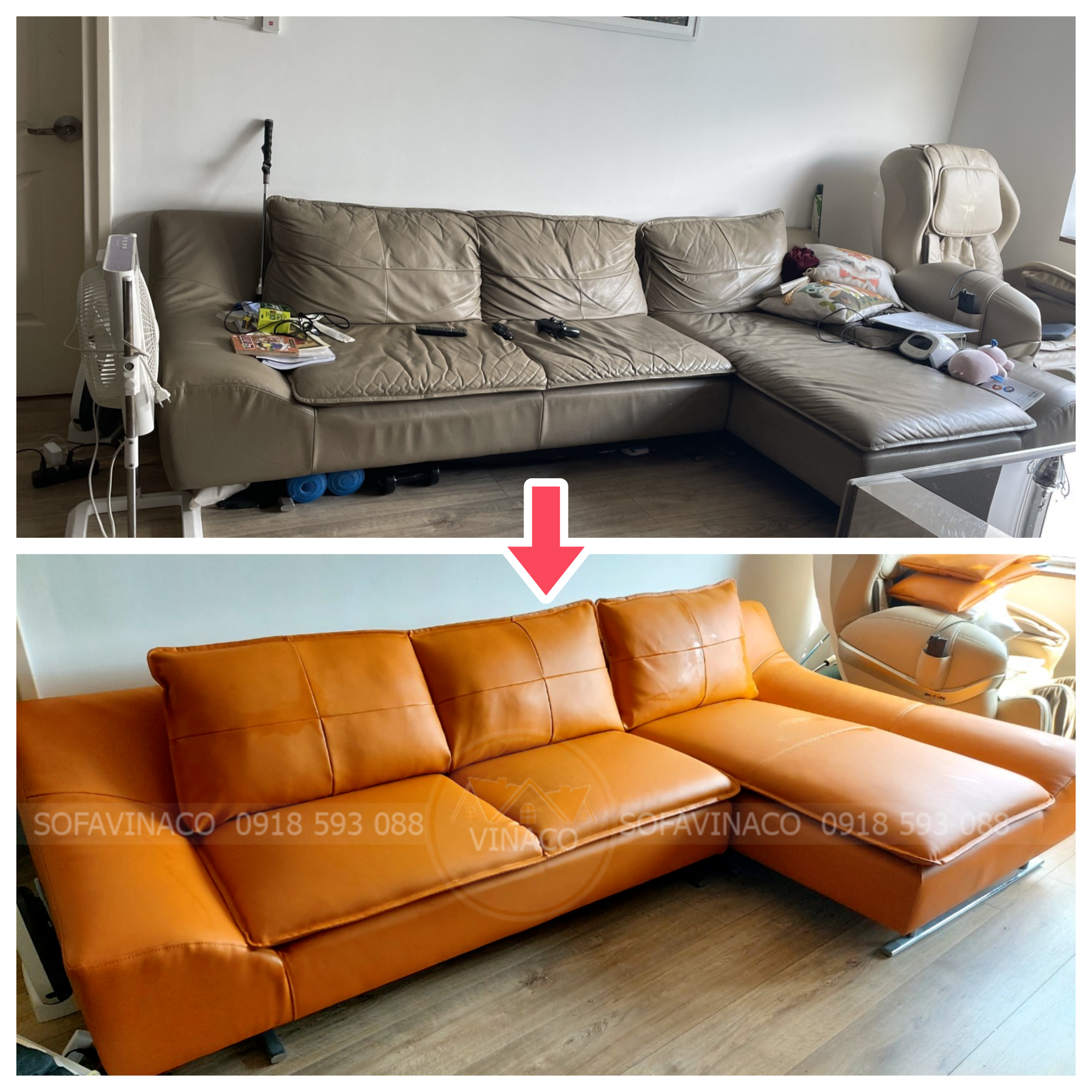 bọc lại ghế sofa tại nhà bị rách mặt ngồi