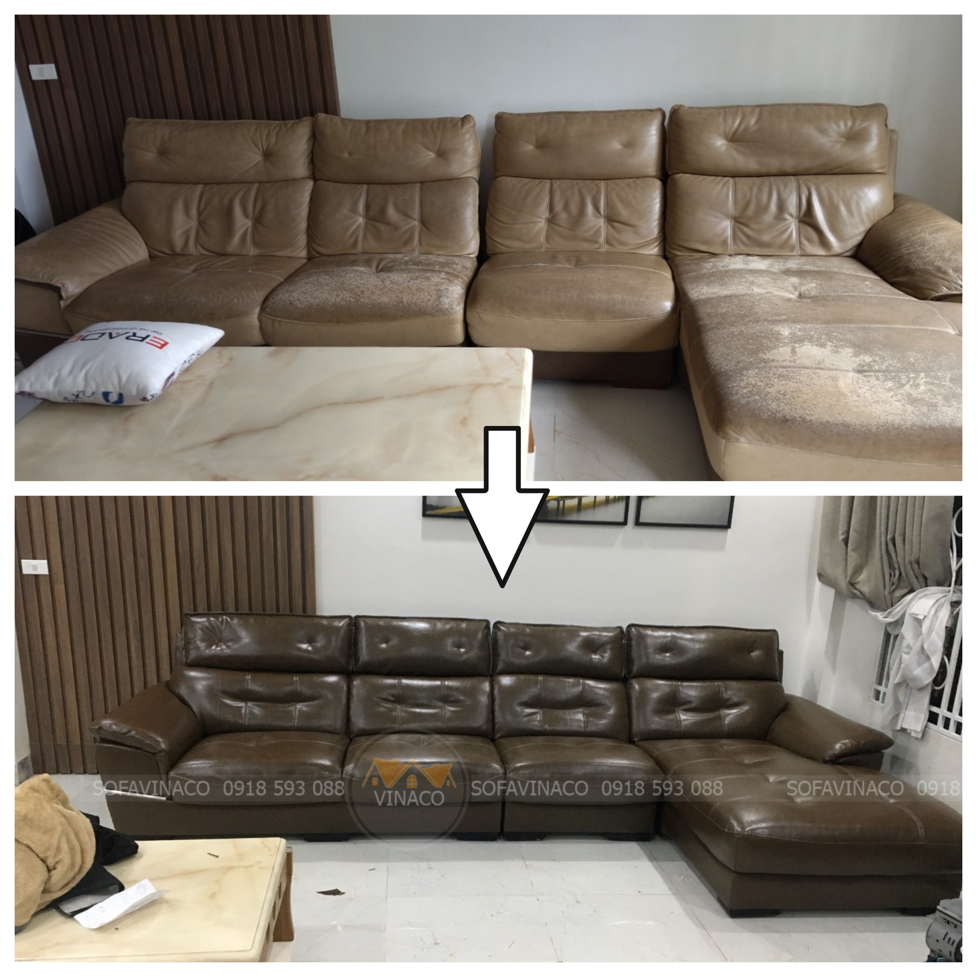 Bọc lại ghế sofa da tại Mễ Trì