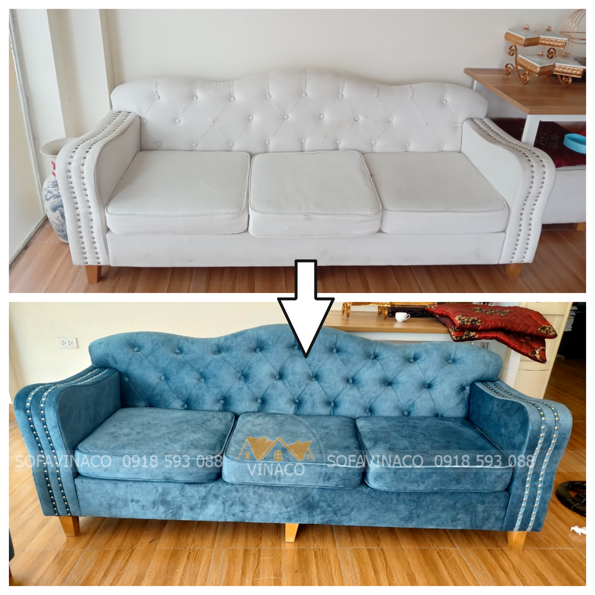 Bọc ghế sofa tại KĐT Văn Khê
